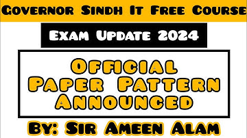 GIAIC Paper Pattern Officially Announced by Sir Ameen Alam | Governor