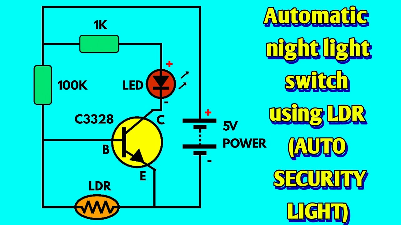 AUTOMATIC NIGHT LIGHT( DARK ACTIVATED LIGHT) USING LDR - YouTube