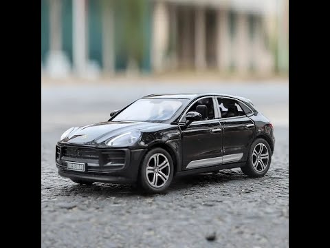 Колекційна металева машинка Порше реалістична модель Porsche Macan 2 види відчиняються двері капот звук, видео 1