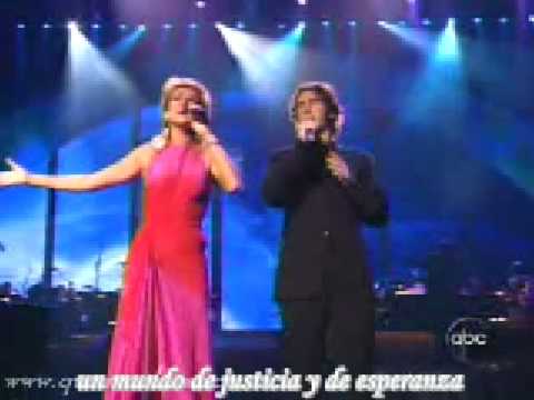 Celine & Josh Groban live the prayer (en espaol)