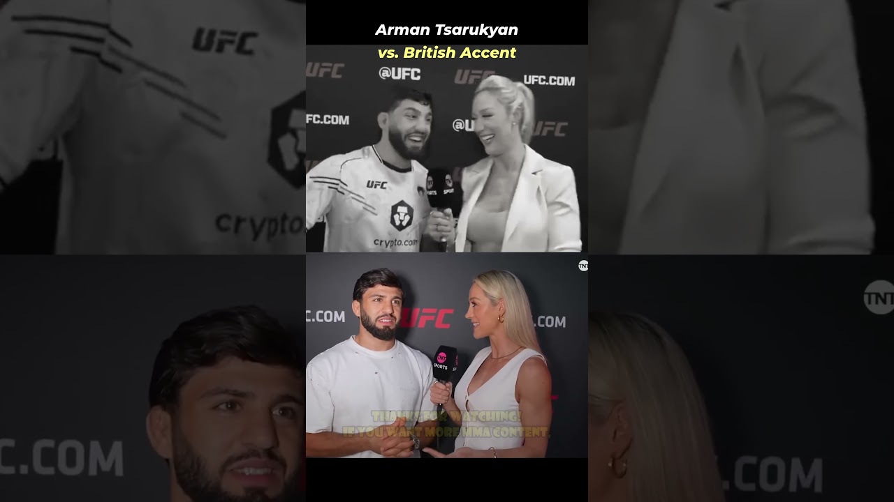 Arman Tsarukyan vs. British Accent #MMA #UFC #armantsarukyan #fighter #shorts #UFC311