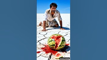 The Rhino Saves the Watermelon Plant from Drying Out 😭 #ai #save #plants #water