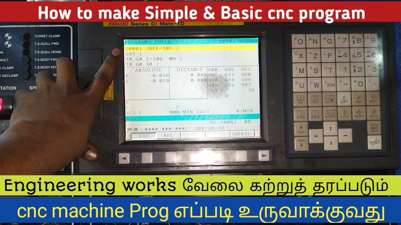 How to make a Simple CNC Program.? | Basic cnc programming for ...