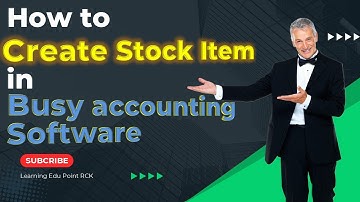 14. Create stock item in busy accounting software