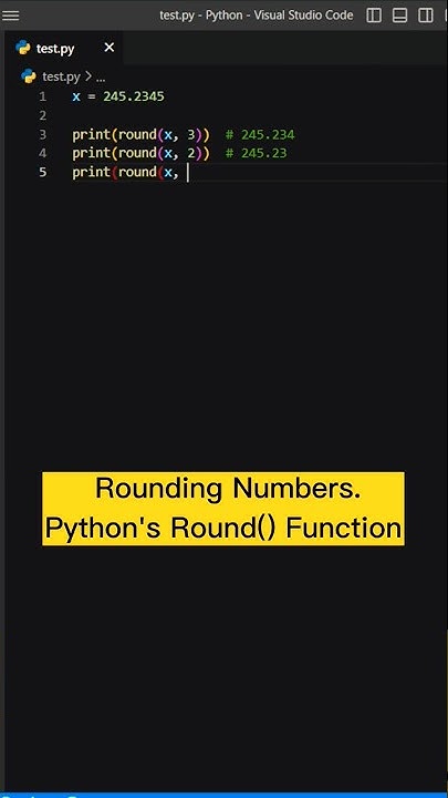 Rounding Numbers - Python's Round() Function - YouTube
