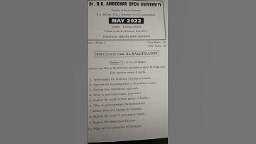 Political science 2022 question paper braou