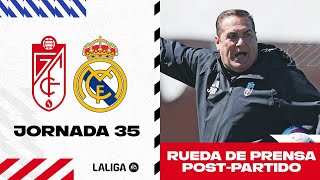 Rueda de prensa de José Ramón Sandoval del postpartido Granada CF vs Real Madrid CF