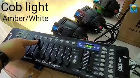 Cob Par-led {LC001-h}Amber/White 100watts Testing & Demo