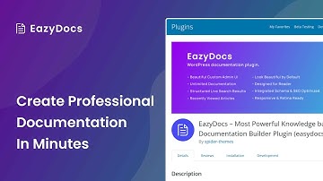 How To Effortlessly Create Professional Documentation In Minutes with EazyDocs