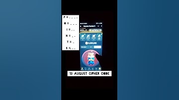 13 August Hamster Kombat Daily Cipher Today