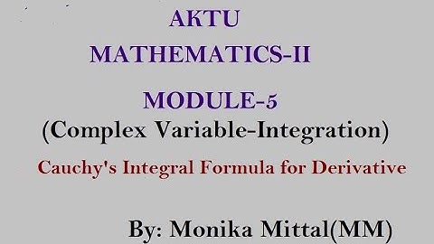 Engineering Maths-2#Module-5#L-5 Cauchy