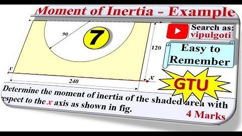 Moment of inertia of hollow section|7|problem of cut out body|fmd|3141907|gtu