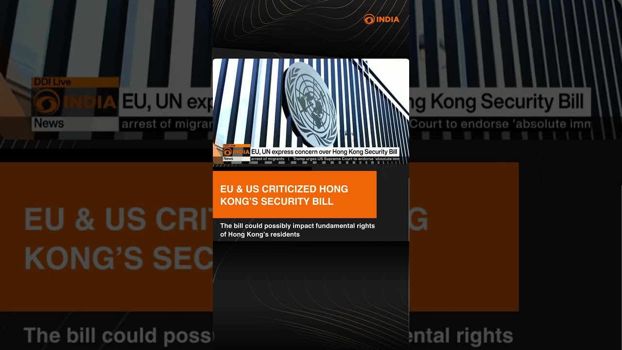 Hong Kong's new bill could threat basic freedom & rights of citizens, warns EU & US