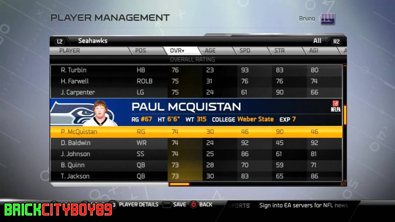 ♣Madden 25 Seahawks Full Roster & Player Ratings♣