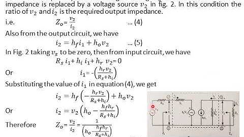 Analysis of a Transistor Amplifier using h Parameters(UNIT II)