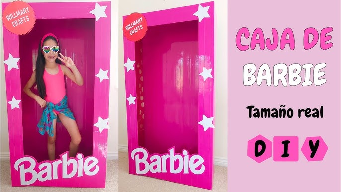 como hacer una caja de barbie en tamaño real para fotos 👸 