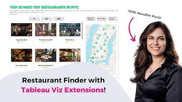 Restaurant Finder with Tableau Viz Extensions | Top 20 must try restaurants