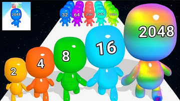 MAN RUNNER 2048 - Gameplay Walkthrough All Levels iOS, Android (NOOB vs PRO vs HACKER)