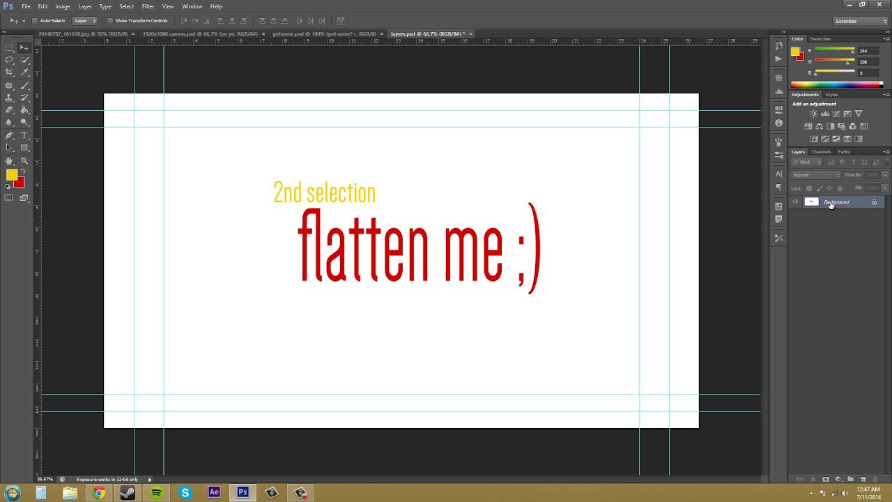 How To Flatten A File In Photoshop