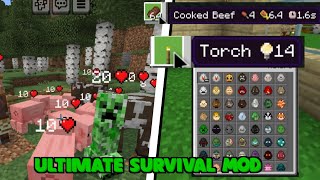 Minecraft Ultimate Survival Mod Mcpe 1.20 | Survival Useful Mod In Minecraft