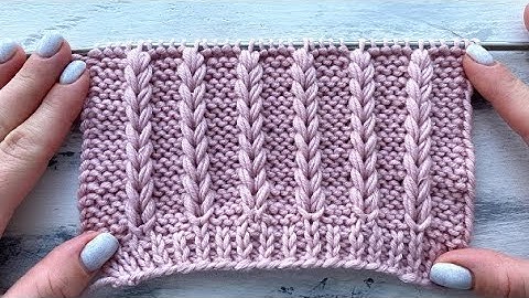 Супер классный рельефный узор спицами  для вязания джемпера, свитера, кардигана!