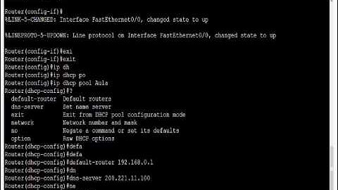 Configuraração roteador cisco como  DHCP
