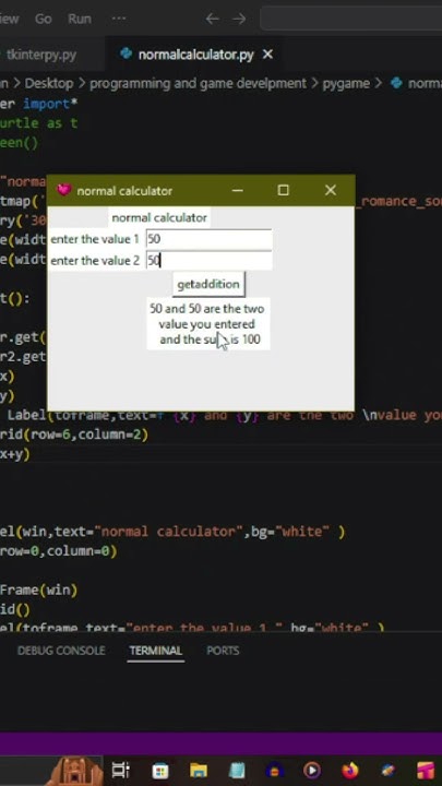 GUI Calculator using Tkinter || Python || learn python || Python basics ...