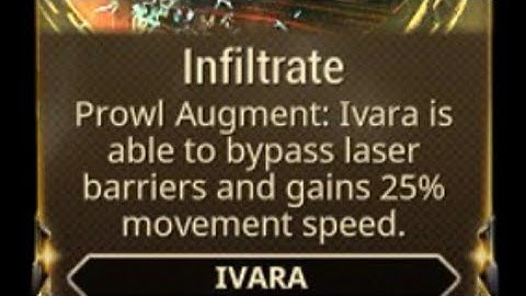 Infiltrate : Prowl Augment Explained (For Sigma Chad Endgame Players) (Warframe)