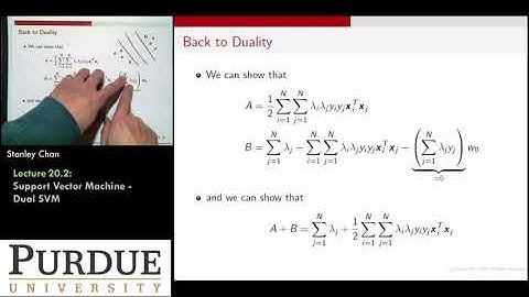 ECE595ML Lecture 20-2 Dual SVM