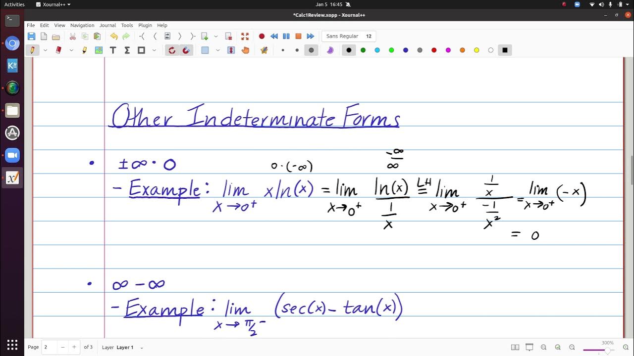 Calc 1 Review - L'Hopital's Rule - YouTube