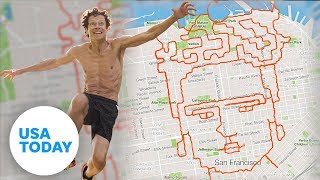 San Francisco runner makes intricate artwork with running app | USA TODAY screenshot 1