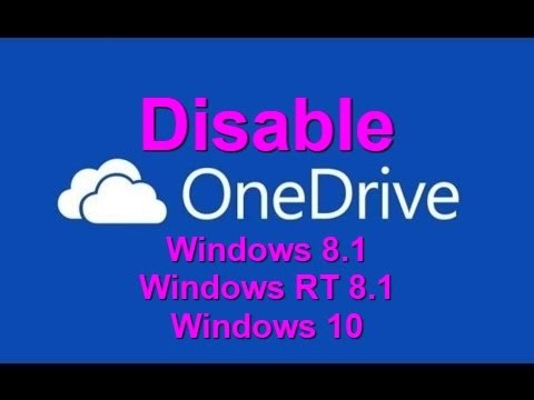 Disable oneDrive/SkyDrive Windows 8.1 or Windows RT 8.1 or Windows 10 ✅