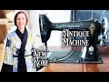 Using a 93 year-old Sewing Machine to Make a 1920s robe || Historical Sewing