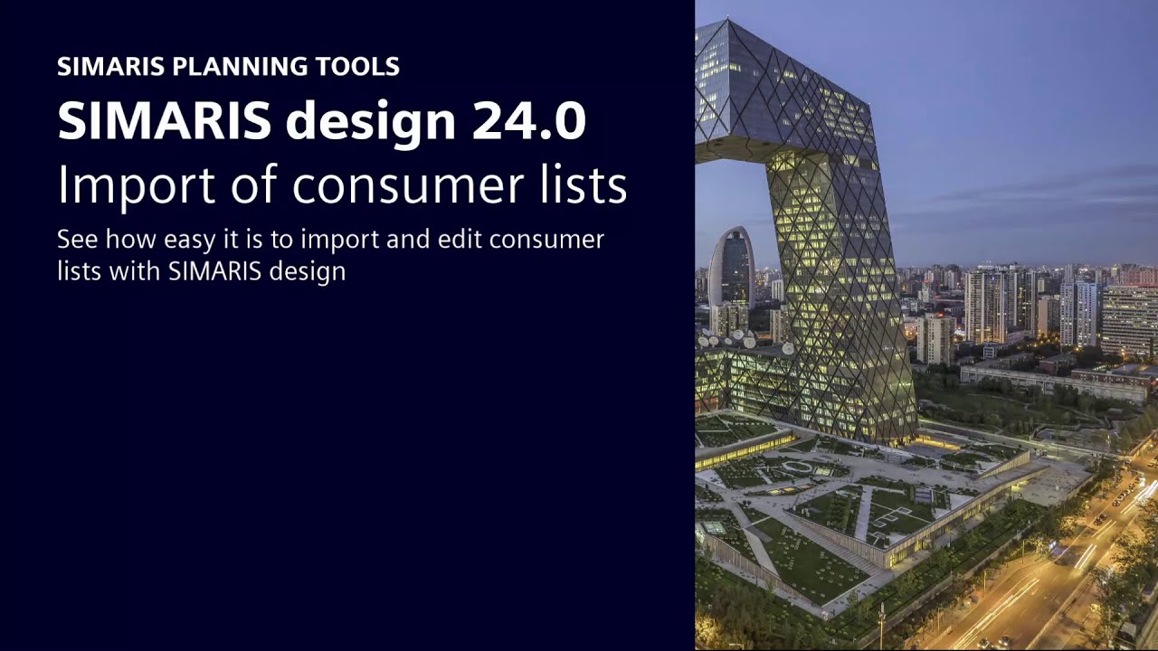 Import consumer lists with SIMARIS design 24.0 - YouTube