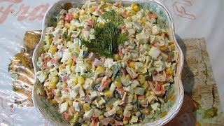 Крабовый салат с ветчиной!!! Советуем посмотреть. Крабовый салат с ветчиной!!! Советуем посмотреть.