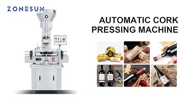 ZONESUN ZS-DSJ2 Automatic Red Wine Bottles Cork Fedding Capping Machine