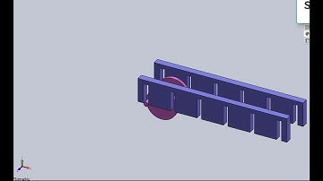 Geneva motion into linear motion mechanism in solidworks