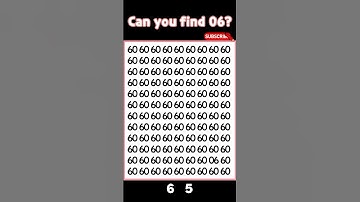 Find 06! #quiz #odd #math #iq #numbersgame #speed #shorts #mathexam #speedquiz