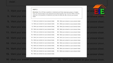 TOEIC LISTENING || PART 2: QUESTIONS AND RESPONSES (Hỏi và đáp)