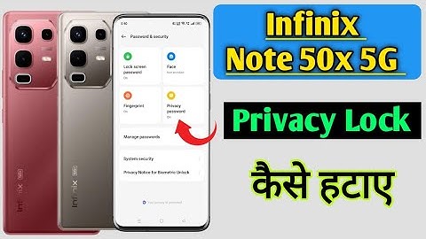 Infinix note 50s me privacy lock kaise hataye | How to remove privacy password in infinix note 50s