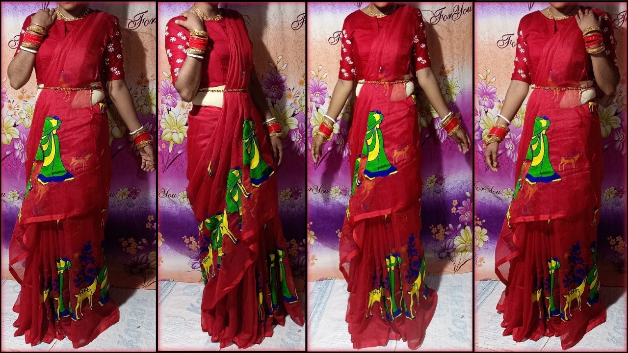 waterfallsareedraping How to wear step by step waterfall style saree