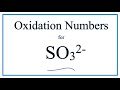 Oxidation Numbers and Sulfite Ion