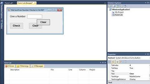 Odd and Even Number Checker in Visual Basic NET