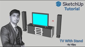 Sketchup Tutorial: How to make a TV Unit With Stand ? || By Vijay #sketchup #cad #3d #3dmodeling