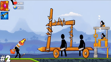 BOOM STICK BAZOOKA PUZZLES - Walkthrough Gameplay Part 2 (Levels 11-20) (iOS Android)