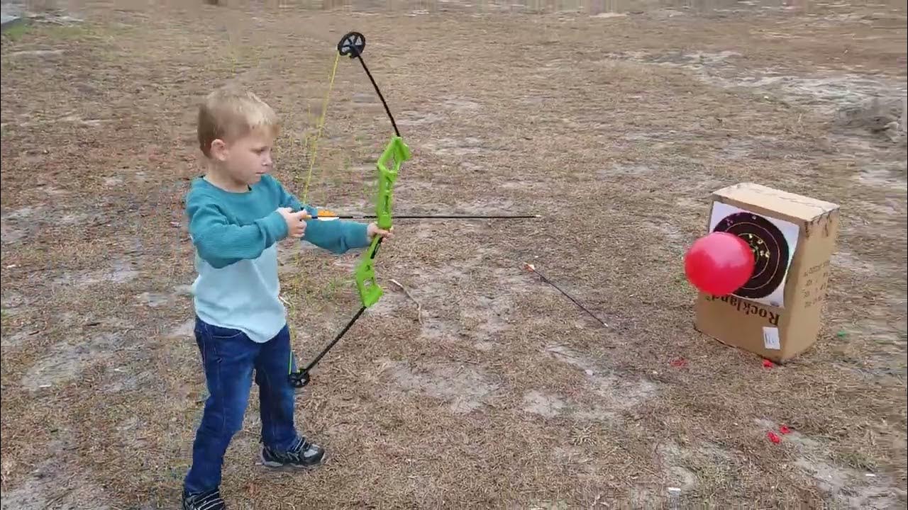 4 year old practicing with his Bear Valiant bow. YouTube