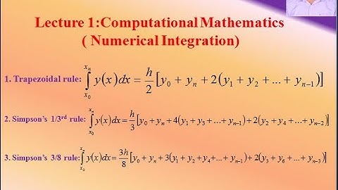 Computational Mathematics ( Numerical Integration) #integration #Trapezoidal #Simpson #NumericalInt