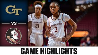 Georgia Tech vs. Florida State Game Highlights | 2023-24 ACC Women’s Basketball