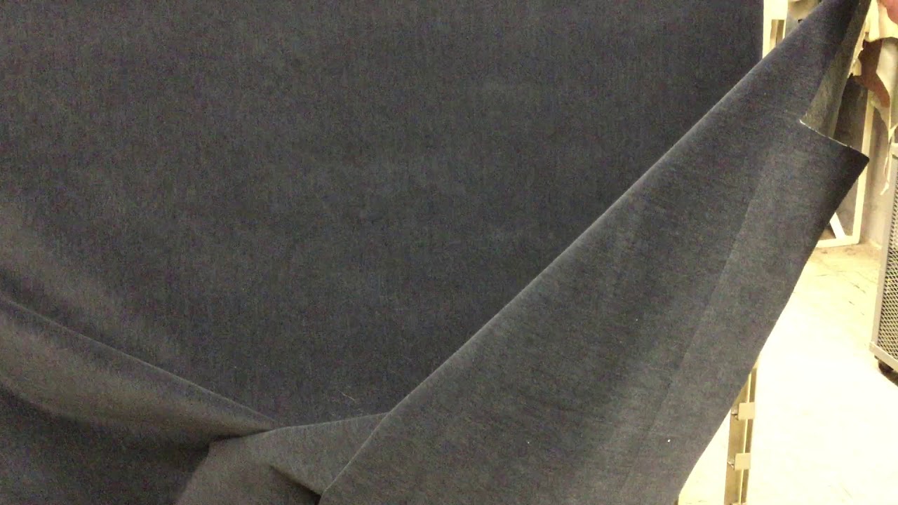 BlueGray Cotton Velvet Upholstery Fabric Briar Velvet Atlantic YouTube