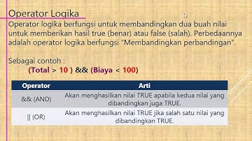 Operator logika dalam PHP